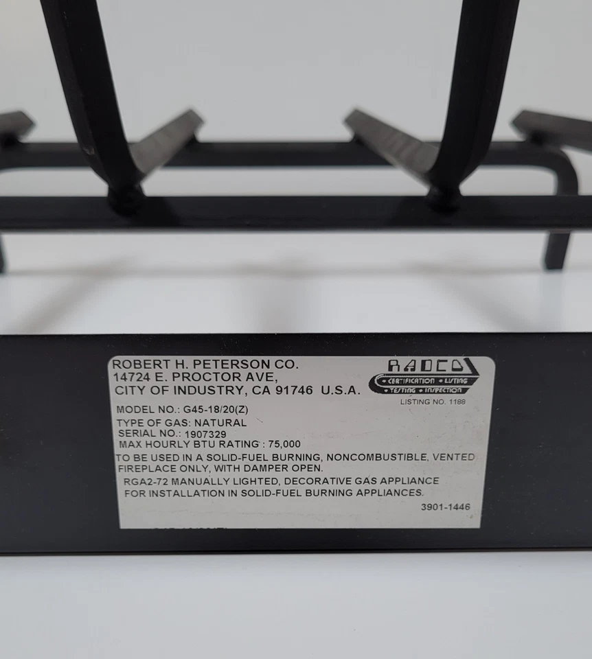 Sistema de quemadores Peterson Real Fyre G45-18/20 gas natural nuevo sin caja Foto 2 de 4