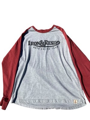 Iron & Resin Moto Racing Team Jersey Mens XL Gray/Red Cotton