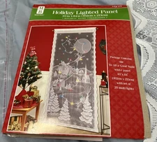 Vintage 2005 Merry Brite Holiday Lighted Panel 40 X 84”