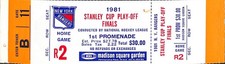 1981 STANLEY CUP PLAYOFFS GAME 2 FULL HOCKEY TICKET PROOF B/11