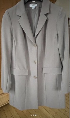 Heine, Eleganter Longblazer, Taupe, nie getragen, Größe 46