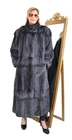 US5795 REAL CROSS MINK FUR COAT BLUE RANCH SAGA MINK JACKET SIZE XL - NERZMANTEL