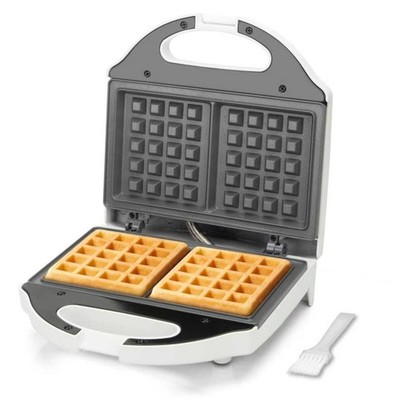 Ashglen Ceramic Mini Waffle Maker 2 Slices, Belgian Waffle Maker, Waflera Electr