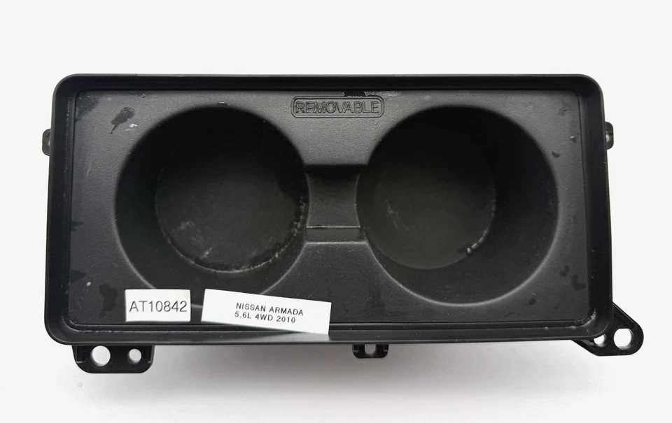 Portavasos consola central delantera extraíble negro OEM 08-15 Nissan Armada Titan Foto 2 de 4