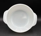 Vtg Anchor Hocking Fire-King Baking Casserole Desert Dish White Milk Glass GUC