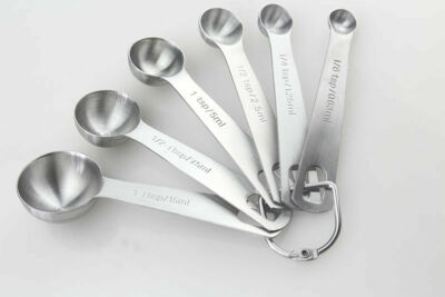 Set Di 6 Cucchiai Dosatori In Acciaio Inossidabile Per Cucina E Pasticceria – 15ml, 7.5ml, 5ml, 2.5ml, 1.25ml, 0.6ml - 2