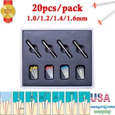 20Pcs Dental Root Canal Quartz Fiber Post Resin Glass Screw Pile Endodontic Post