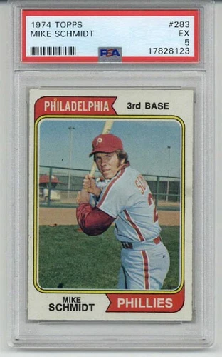1974 TOPPS #283 MIKE SCHMIDT CARD PHILADELPHIA PHILLIES PSA 5 CENTERED LOW POP