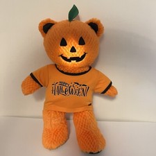 Build A Bear Pumpkin Glow Bear Plush Happy Halloween Shirt 2019 Rare Works