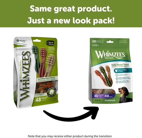 Whimzees Toothbrush Hedgehog Stix Dental Dog Treats Natural Vegetarian XS to XL✅ - Picture 39 of 49
