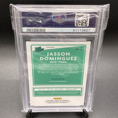2020 Donruss Optic Jasson Dominguez Rated Prospect Holo Prizm #RP11 PSA 8 - Picture 10 of 12