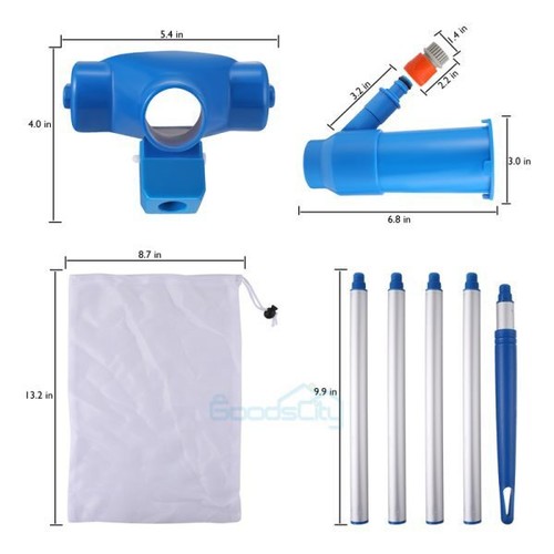 Handheld Vacuum Swimming Pool Jet Cleaner 5Section Pole Ground Spa Pond Fountain - Picture 10 of 15