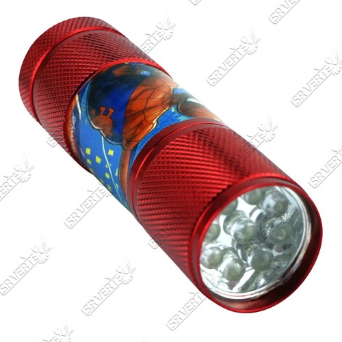 Kids Licensed Disney Cartoons Aluminium 9 LED Torch Light Boys Xmas Gift 8.7cm - Picture 172 of 302