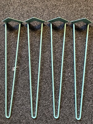 4 x Premium Hairpin Legs 28'' Möbel Tischbeine Mid Century 2 Zinken LESEN SIE INFO