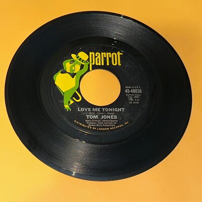 Tom Jones Love Me Tonight Hide And Seek 45 rpm Parrot Record Vintage Vinyl 7''