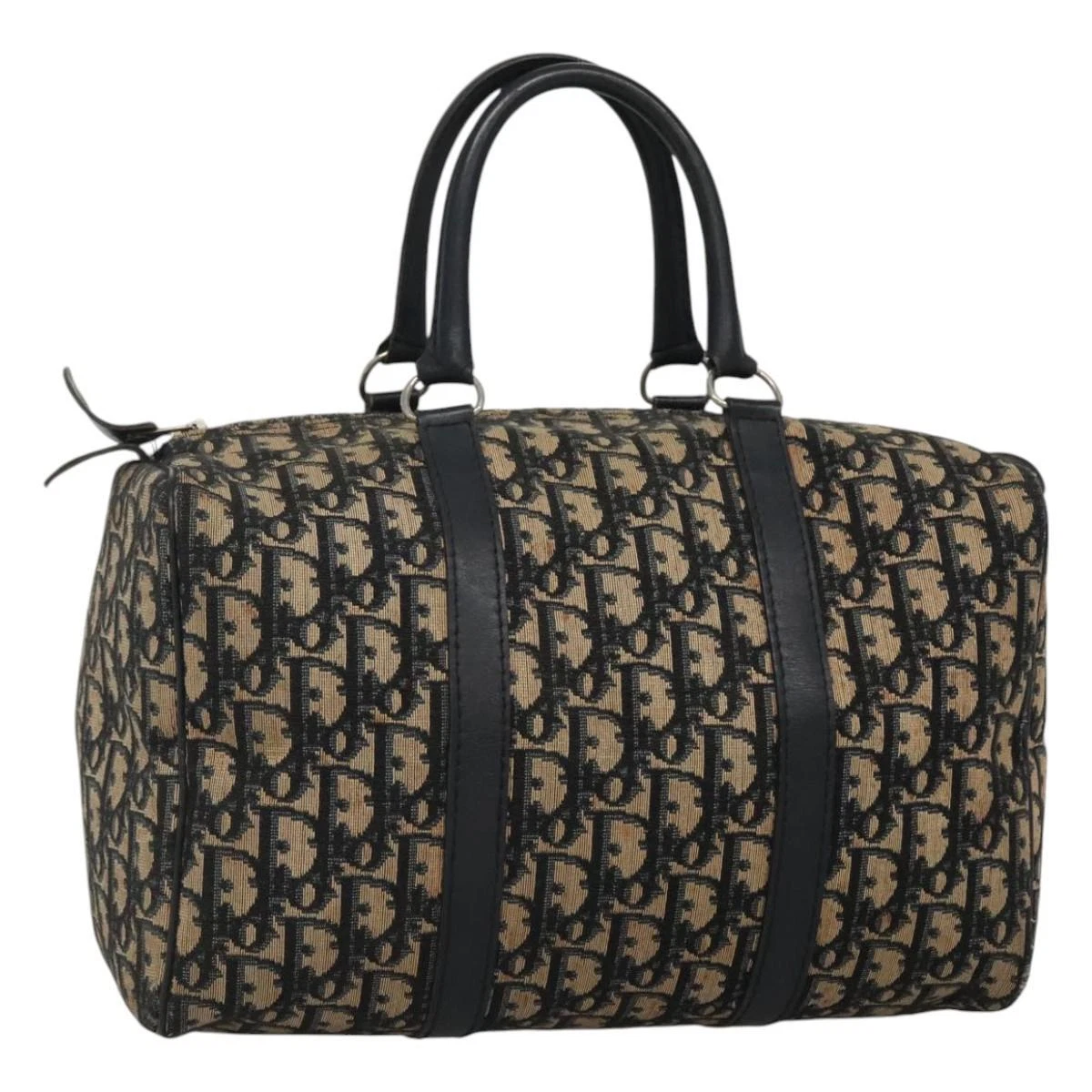 Sac à main Christian Dior trotteur toile bleu marine authentique MY109