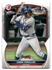Sabin Ceballos 2023 Bowman Draft Baseball #BD-110 Atlanta Braves