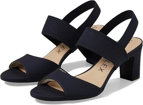 LifeStride Size 8.5 Women's Fiona Slingbacks Heeled Sandal LuxNavy Texture NEW - 第 1/12 張圖片