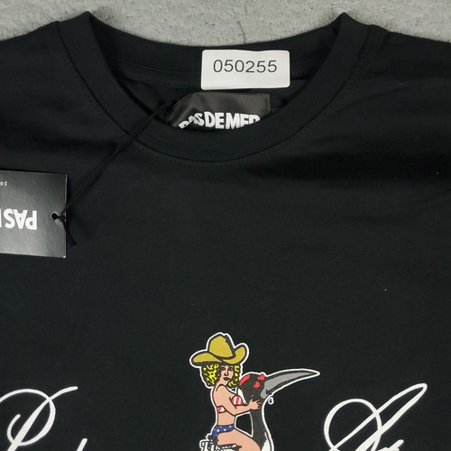 Pas De Mer T Shirt Mens Size Large Black Graphic Casual Short Sleeve - Picture 3 of 8