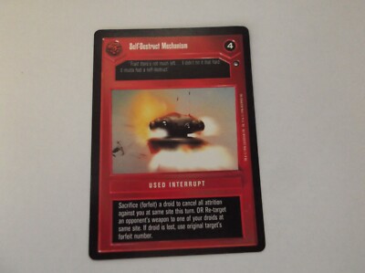 Decipher Inc: Star Wars ''SELF-DESTRUCT MECHANISM'' 1996 CCG Trading Card