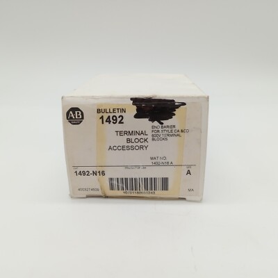 Allen-Bradley 1492-N16 Terminal Block End Barrier Box of 50