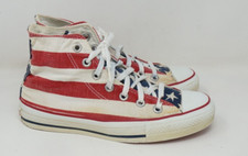 Vintage Made In USA American Flag Converse Chuck Hi Sneakers Men's Size 5
