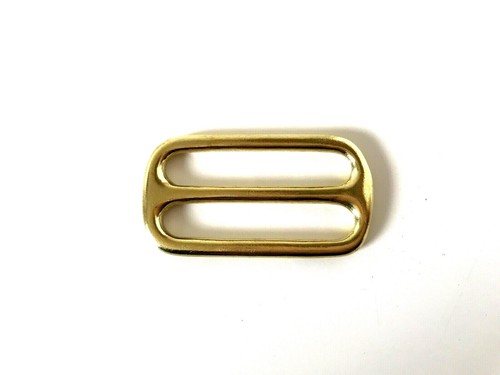 Latón macizo 3 barras Diapositivas 38mm para collares de perro Caballo reina Correa de cuero Manijas - Imagen 2 de 2