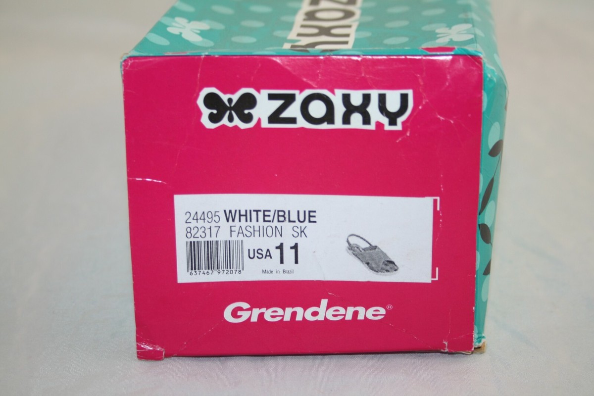 【R】 ZAXY 24495 WHITE BLUE 82317 FASHION SK SIZE 11 KIDS SANDAL