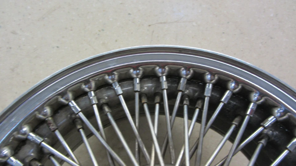 15” 15X7 FWD Dayton Wire Wheel Rim Cadillac Caddy Chrome Spokes 5x115 OEM #3 - Image 3 of 4