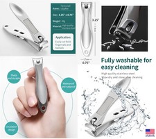 Professional Stainless Steel Finger Nail Toe Handle Clippers Trimmer Large Size