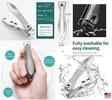 Professional Stainless Steel Finger Nail Toe Handle Clippers Trimmer Large Size
