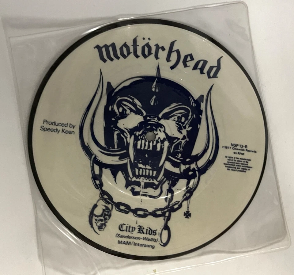 Motorhead City Kids Picture Disc 7" Vinyl Lemmy Kilmister Fast Clarke 1977 - Image 4 of 4
