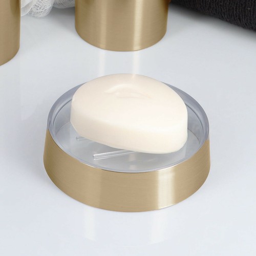 Brushed Aluminum Bathroom Accessory Set 3or5-Pieces NOUMEA Silver or Golden Gold - Picture 20 of 32