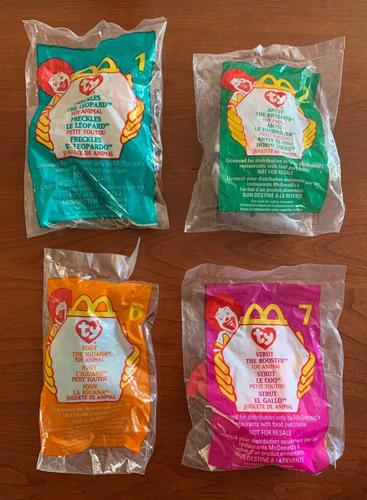 4 Ty Teenie Beanie Babies - Freckles Antsy Iggy Strut - McDonald's 1999 NIP - Picture 3 of 10