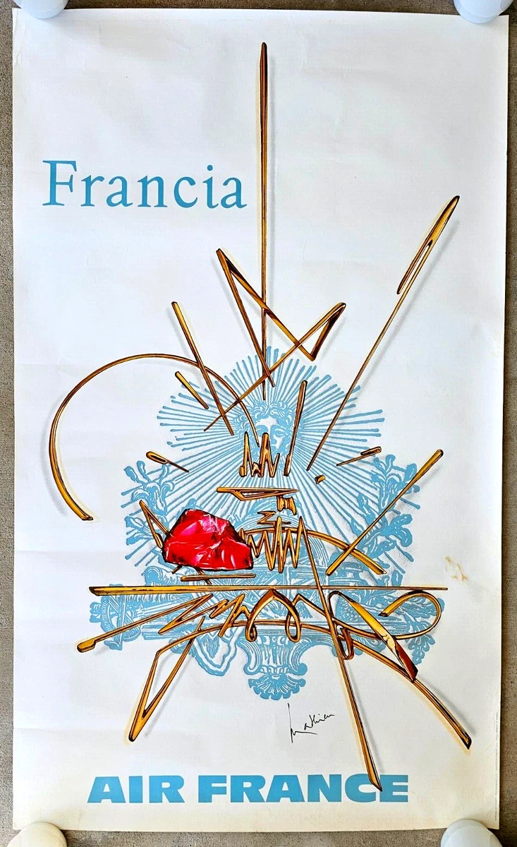 AVIATION / AIR FRANCE - Carte postale ancienne et vue d'Hier et Aujourd