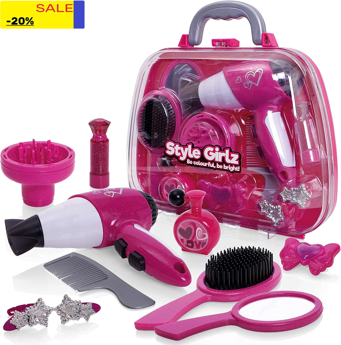 Girls hair dryer clearance set