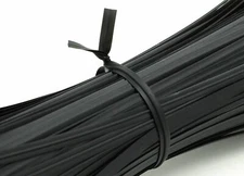 New uline black 6 inch plastic twist ties  gift ties cable ties  s2505bl