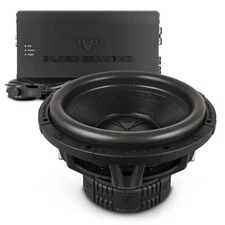 Black Diamond Bundle - 15" 2000W Subwoofer + Monoblock Amplifier with Bass Knob