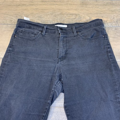 Levis Womens 311 Shaping Skinny Jeans Size 32 Gray Black Stretch Denim 26.5 B3 - Picture 13 of 24