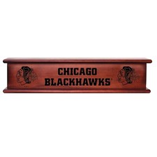 Chicago Blackhawks Walnut Wood Laser Etched Display Shelf Hockey NHL Sign 20