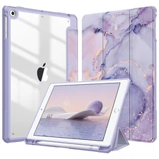Hybrid Slim Case for iPad 6th 2018/5th 2017 9.7'' Shockproof Cover Pencil Holder