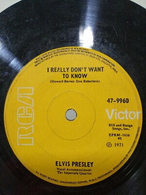 Elvis Presley There Goes Everything/I Really Don'T Want Rare Single  India VG+