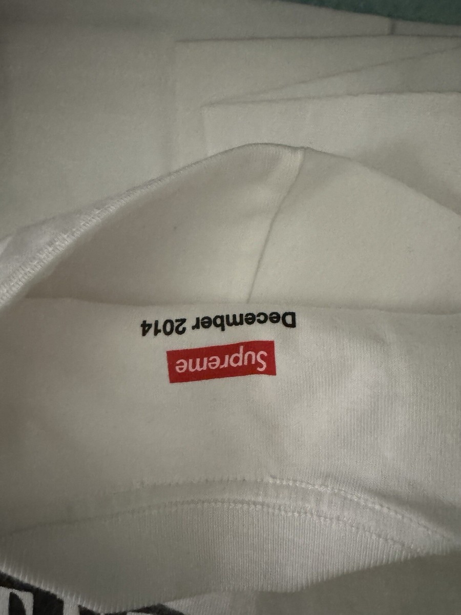 ★FW14★入手困難★希少モデル★ SILENT NIGHT 半袖 Tシャツ SUPREME SILENT NIGHT FW14 100% Authentic tee t shirt M white