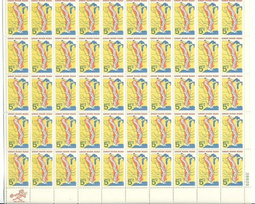 Scott #1319...5 Cent....Great River Road...Sheet of 50