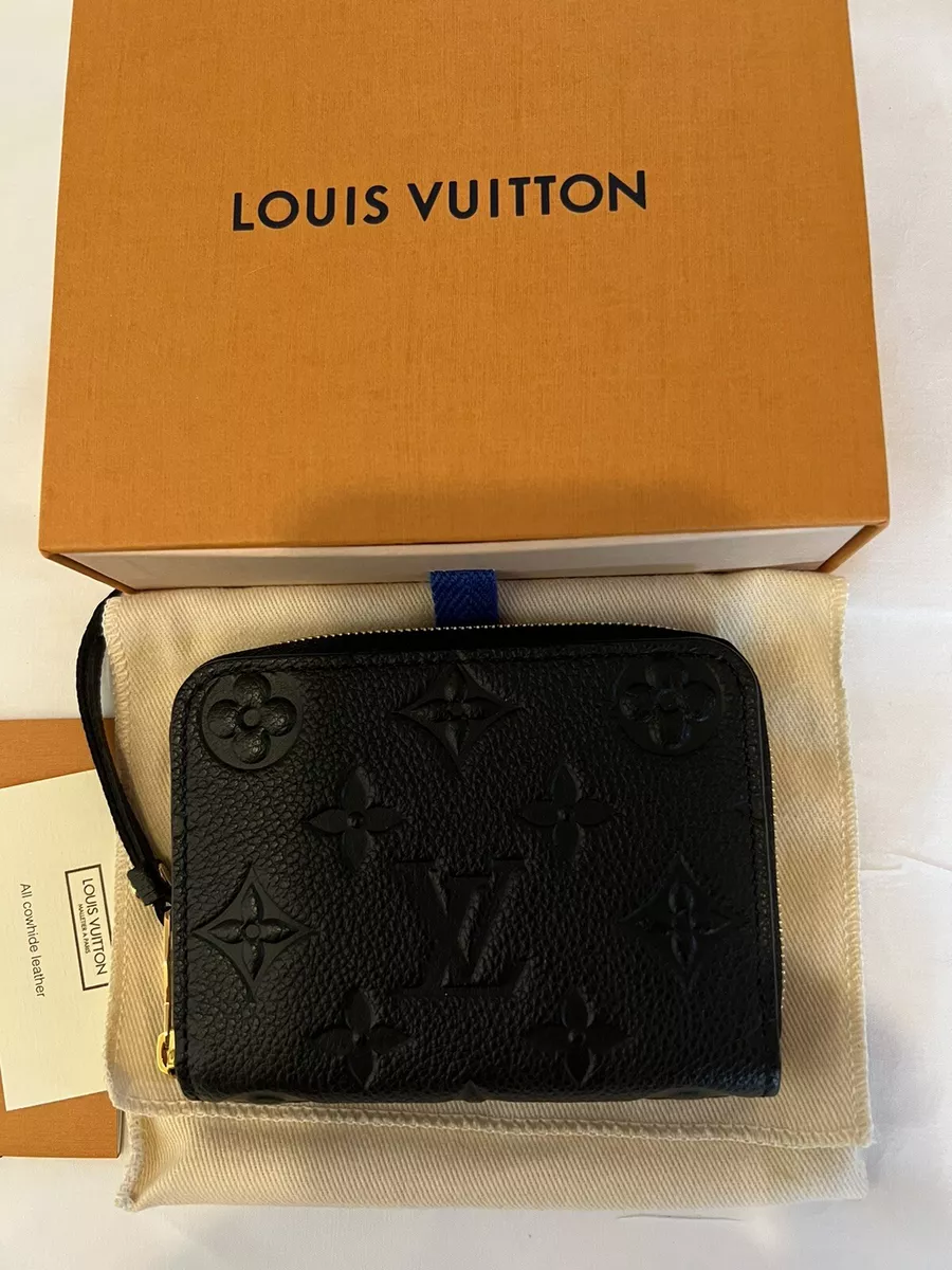 Louis Vuitton Monogram Empreinte Zippy Coin Purse 2023-24FW, Black