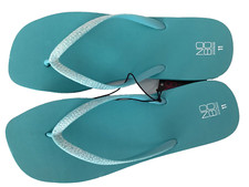 NOBO NO BOUNDARIES Glittery Teal Blue Foam Single Flip-Flop Sandals Sz 11