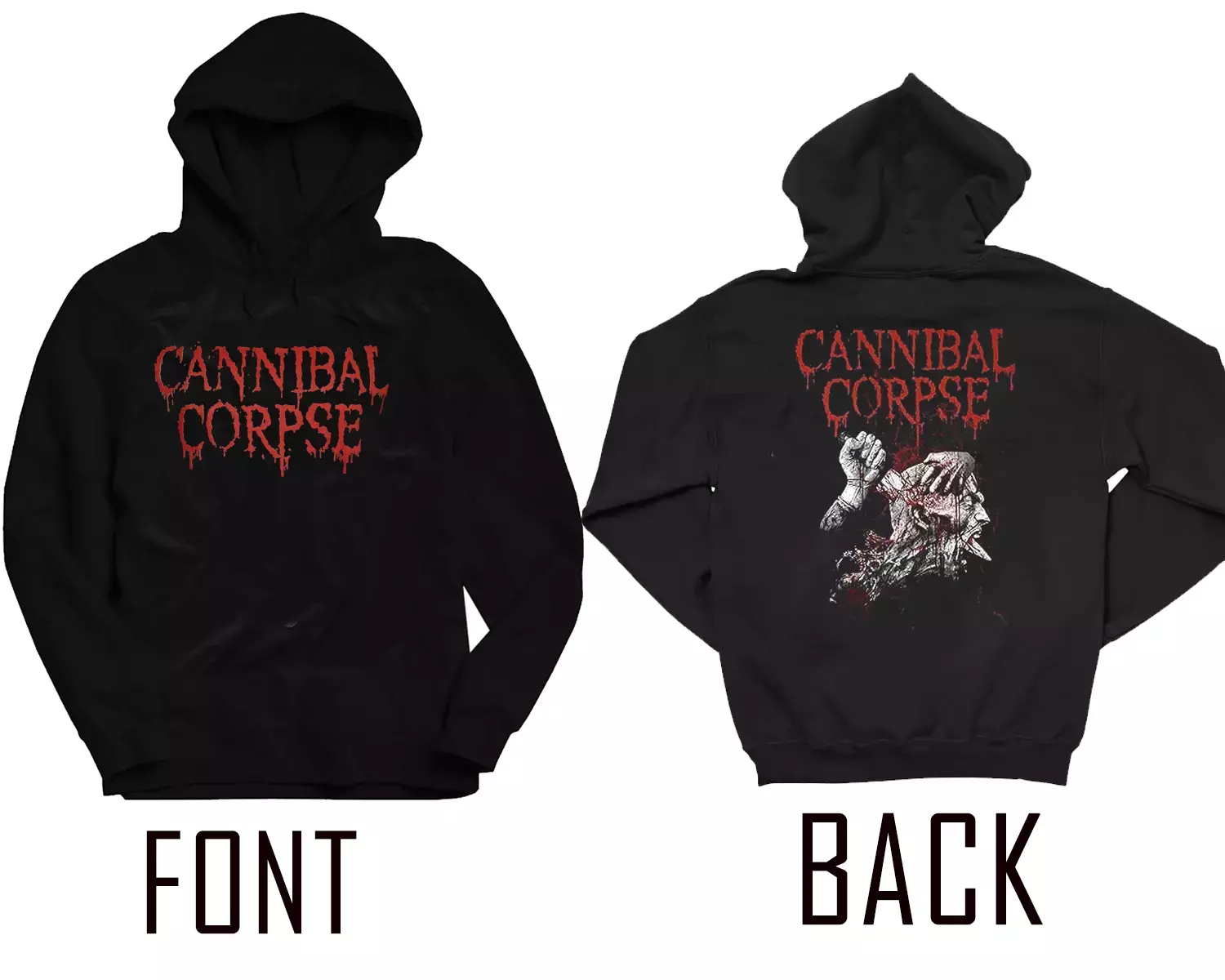Cannibal Corpse Band Hoodie Double-Sided Sizes S-5XL Available Now-image