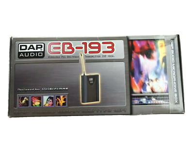 DAP Audio EB-193 Wireless PLL Belt Pack 193 Freq Transmitter