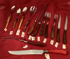 Vintage Bakelite Flatware And Serveware Mixed Lot 13 Pieces Simichrome tested
