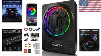 Slim Underseat Subwoofer & Amp Package - RGB Light**